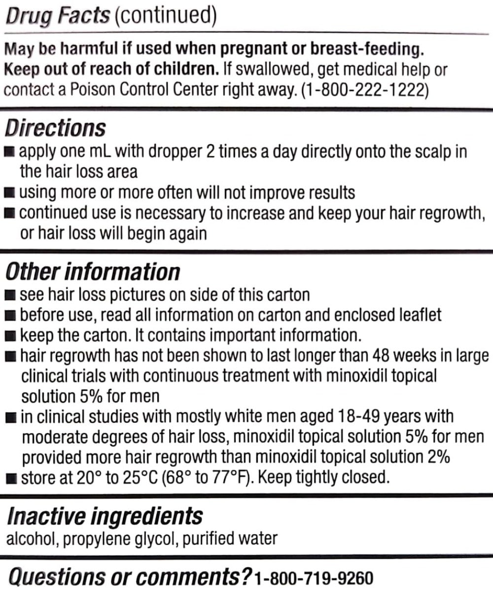 Minoxidil 5% Extra Strength Topical Solution for Men Hair Regrowth - Kirkland Signature 6-Month Supply — image 15