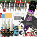 Tattoo Gun Kit Complete Set GOLDPLUME Cordless Rotary Machine 1500mAh Power Supply for Temporary Body Art, Festivals and Cost