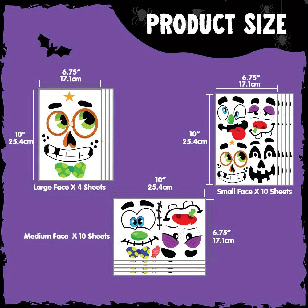 No-Carve Pumpkin Face Sticker Kit with 18 Sheets, 12 Pictured Designs and Up to 40 Face Layouts — image 5