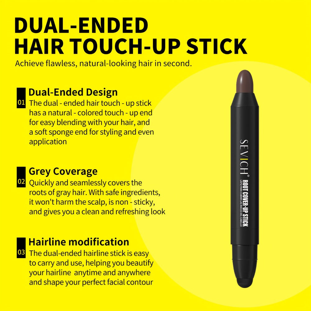Gray Hair Root Touch Up Pen for Men, Instant Coverage Beard & Hairline Dye Stick, No-Mix Precision Applicator — image 11