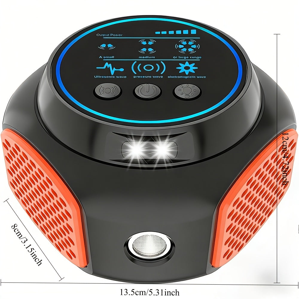 360° Ultrasonic Pest Repeller Indoor Plug-In Mouse Rat with LED Strobe Light & Ultrasound Speaker for Garden, Yard and Pest M
