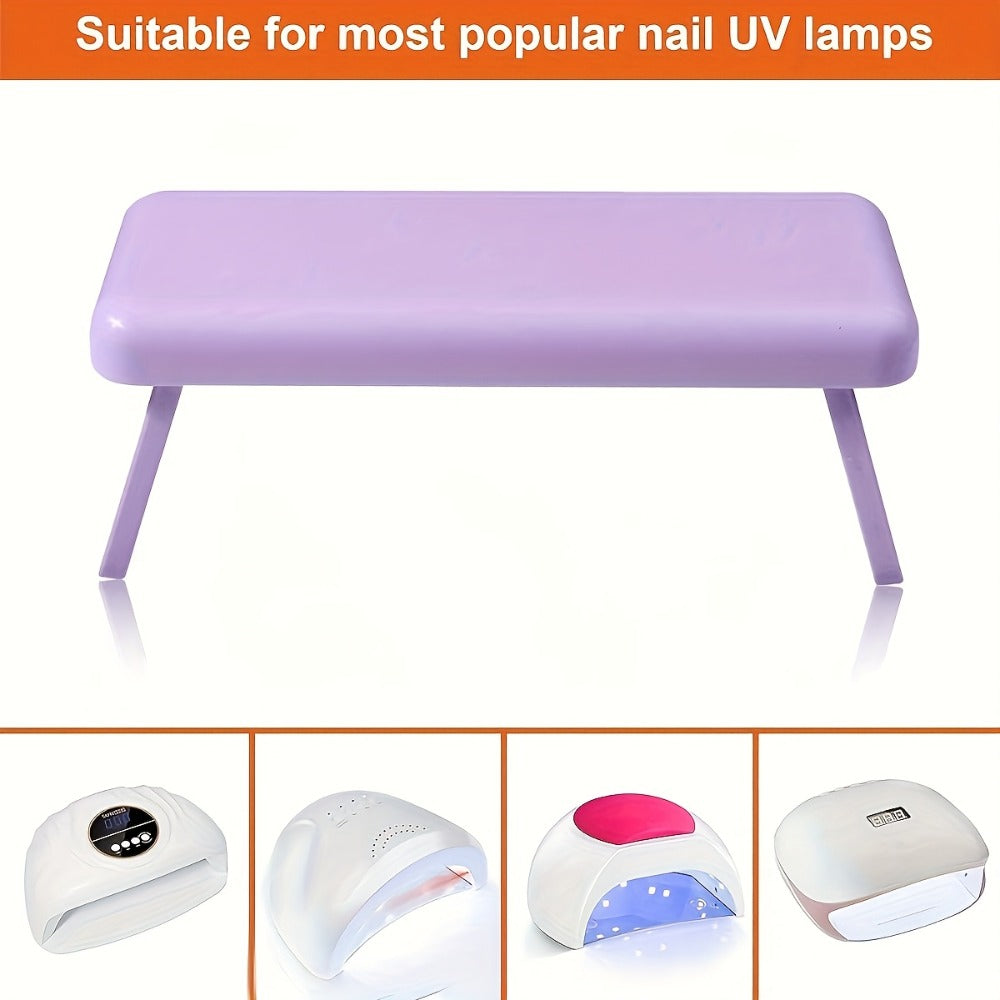 Folding Nail Armrest Hand Rest for Nail Technicians – Cushioned Wrist Support Pillow Bracket, Portable Manicure Table Stand —
