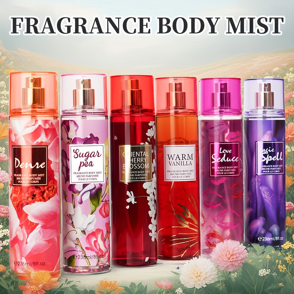 Floral and Fruit Body Mist Spray, 8 fl oz / 236ml in Fourteen Exact Scent Options for External Body Use — image 1