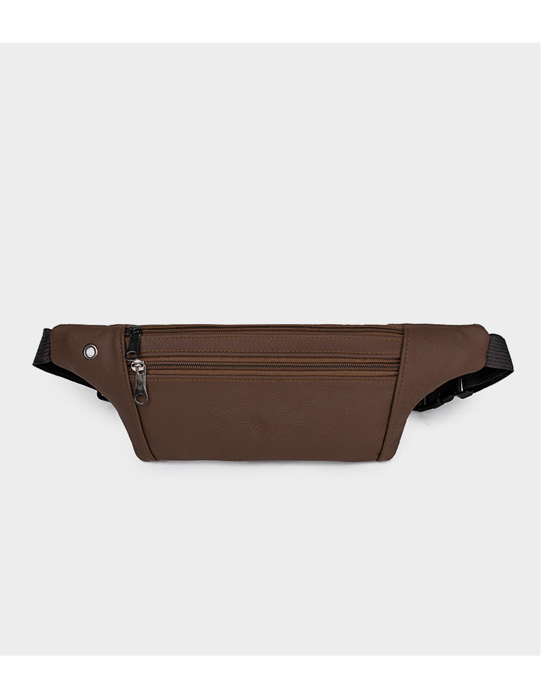 Genuine Leather Sports Waist Pack For Men, Invisible Running Pack
