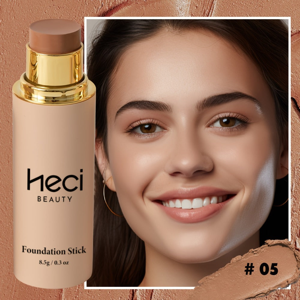 CC Cream Foundation Stick 2-Pack – Full Coverage Concealer, Waterproof Long-Lasting Natural Matte Finish, Lightweight Moistur