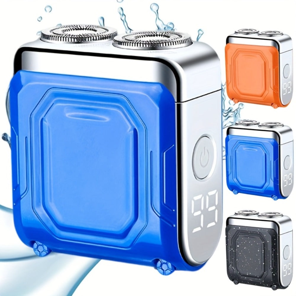 Electric Shaver Dual-Head Floating Magnetic Razor with Digital Battery Display, USB Charging and Three Colors — image 2