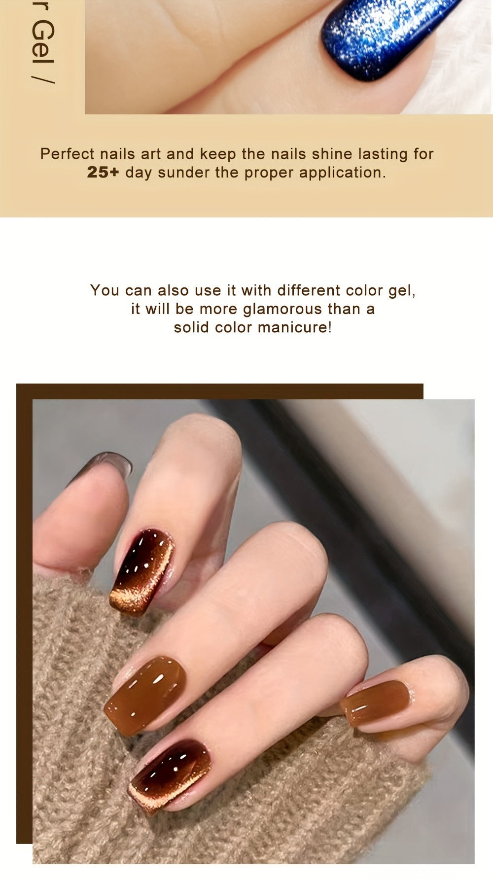 Cat Eye Gel Polish 8ml Holographic Chameleon Flash – Magnetic Sand 3D Color-Shifting Semi-Permanent UV LED Gel Varnish for Sa