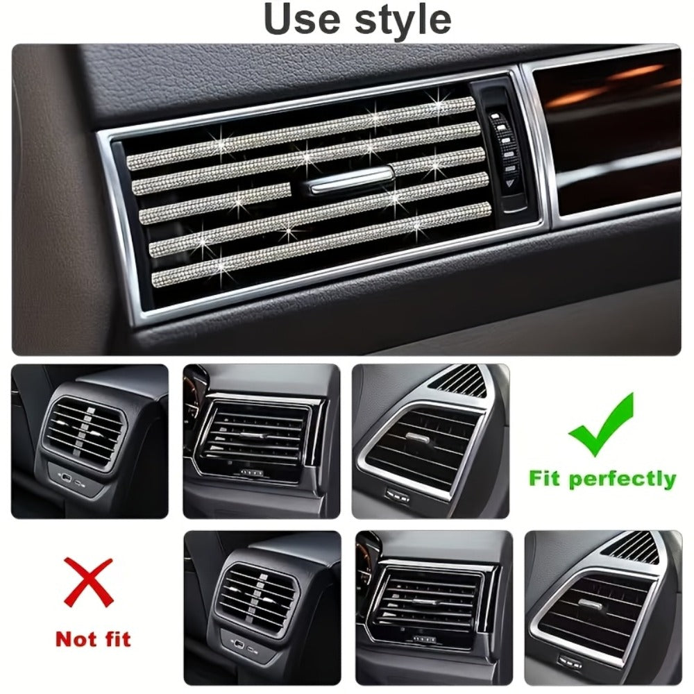 27pcs Bling Car Accessories Set for Women – Steering Wheel Cover 15", Car Coasters, License Plate Frame & Phone Holder — imag