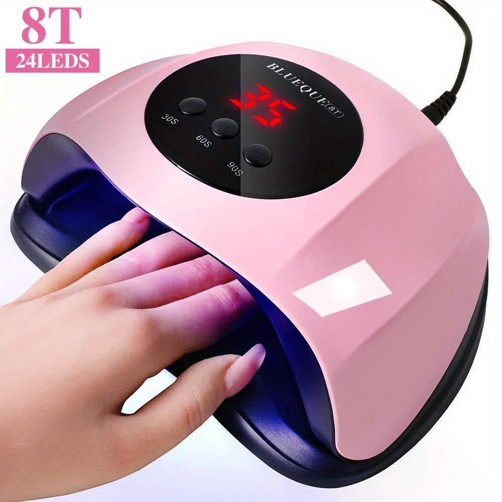 8T UV LED Nail Lamp with 24 Light Beads, Infrared Hand Sensor, 30/60/90s Timers and Two USB Styles — image 1