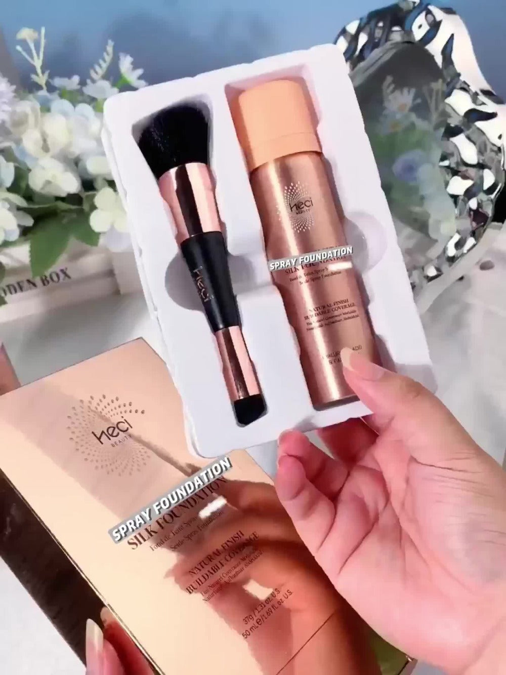 Two-Piece Spray Liquid Foundation and Brush Set with Matte Finish in Shades 110, 120 or 210 — image 14