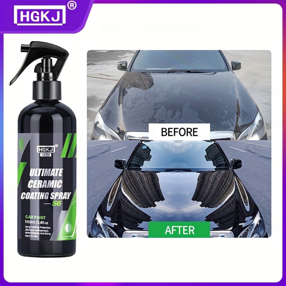Car Ceramic Coating Spray by HGKJ with 100ml and 300ml Bottle Options for Exterior Paint Application — image 1