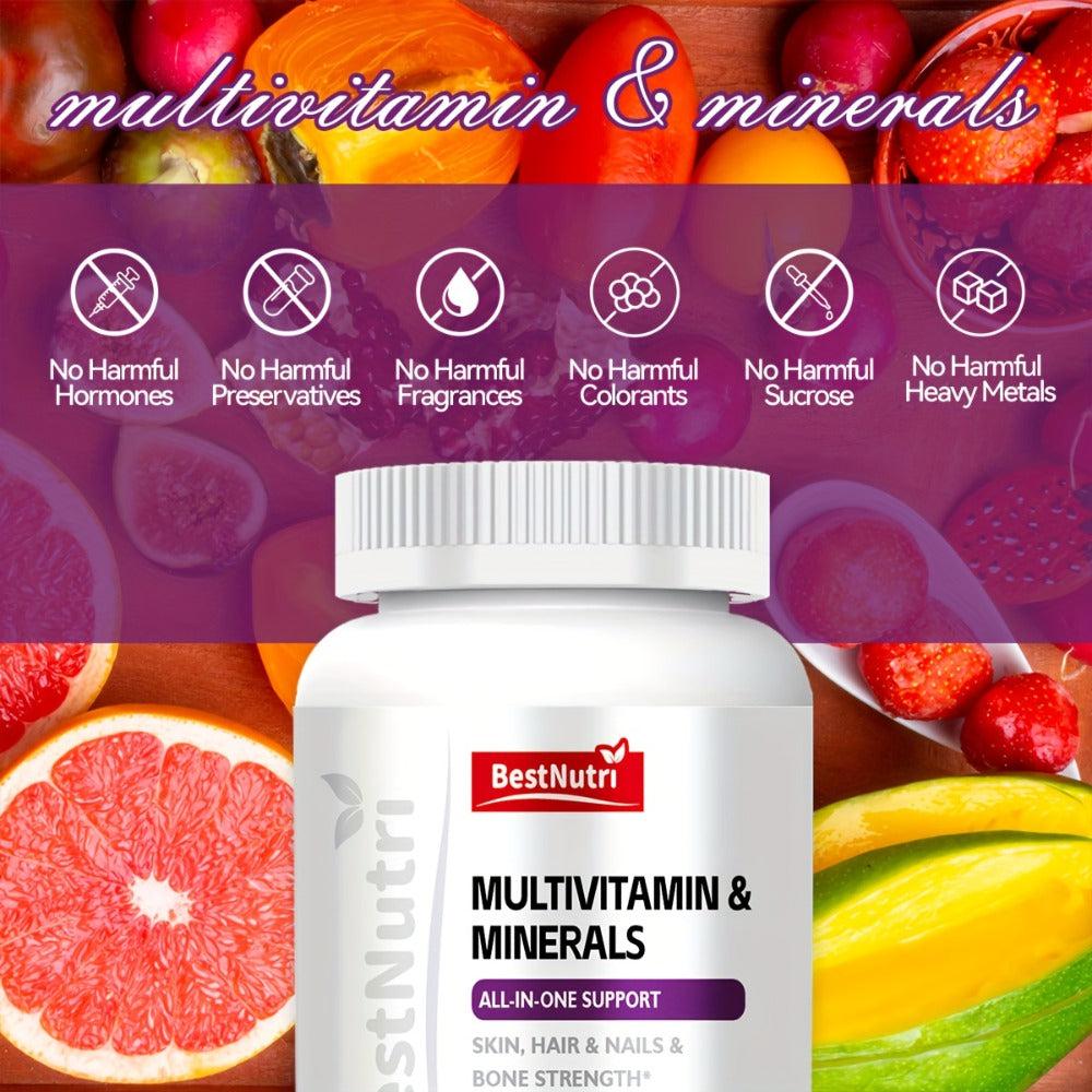 Multivitamin & Minerals All-in-One Daily Supplement for Skin, Hair & Nails, Bone Strength & Immune Support — image 6