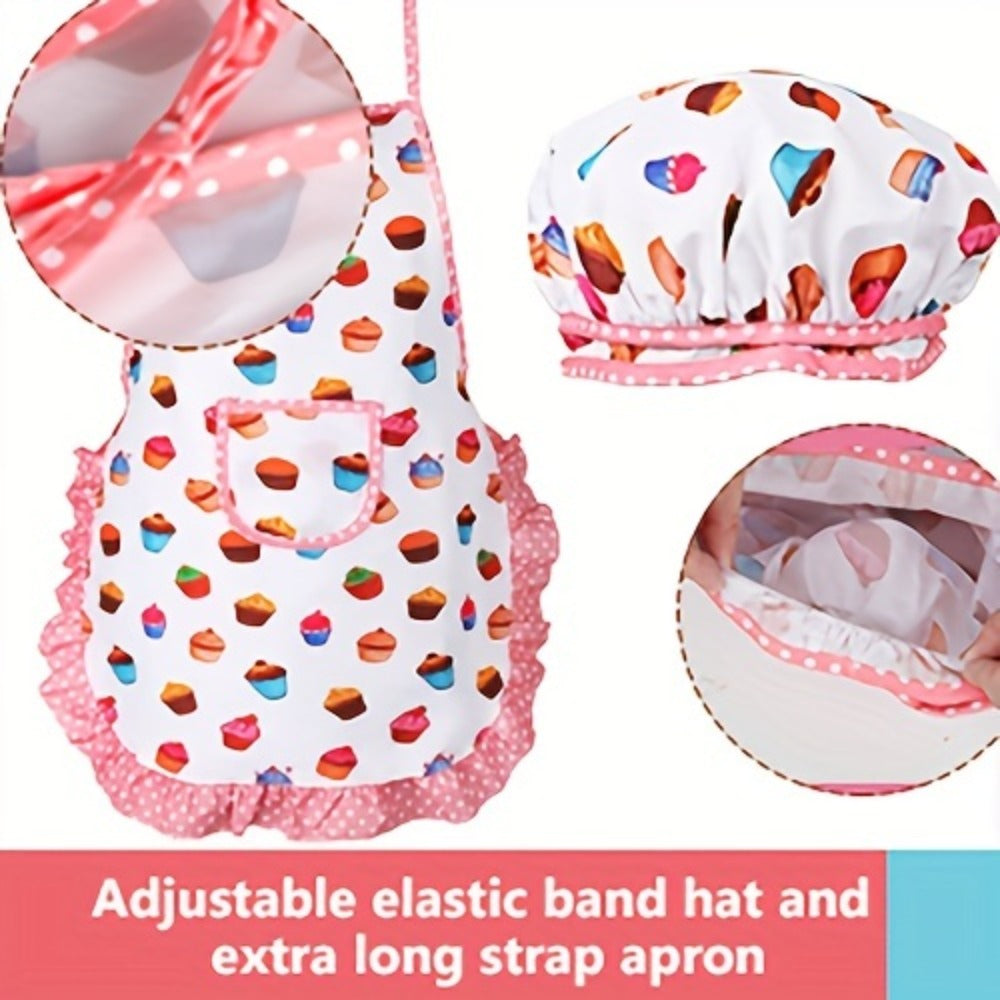 Kids Cooking & Baking Set 24 PCS, Chef Hat & Apron Dress-Up Costume with Baking Accessories for Girls Boys Ages 3-10 — image 