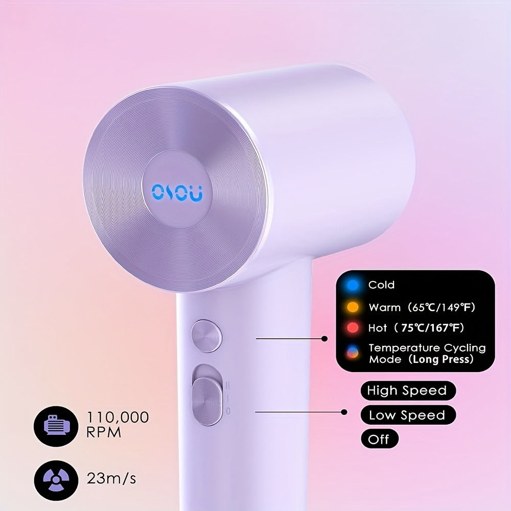 Compact Hair Dryer with 110, 000 RPM Motor-Speed Marking, Six Color Options and Concentrator-Style Nozzle — image 10