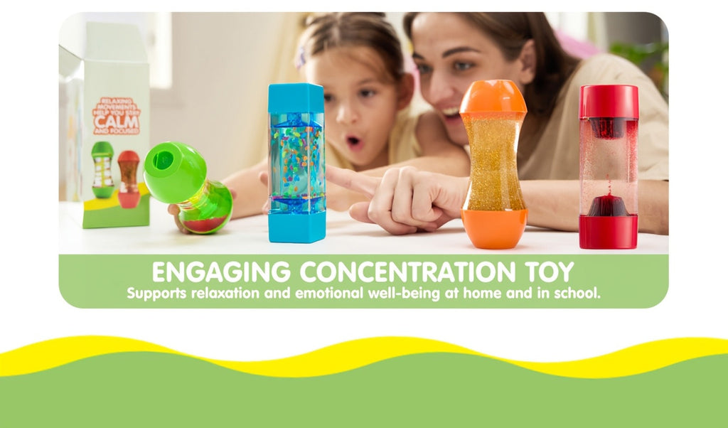 Four-Piece Visual Flow Tube Set with Glitter, Fish, Flake and Volcano Motion Designs in Four Shapes — image 11