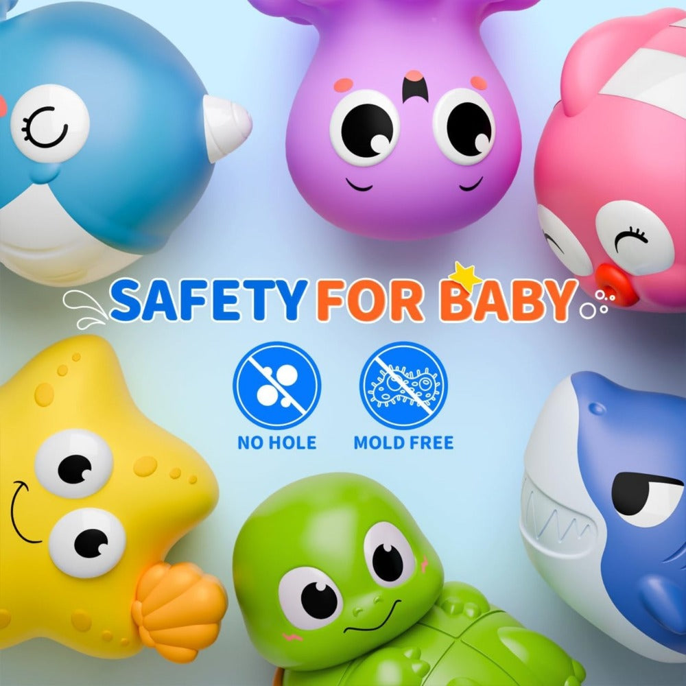 Light-Up Ocean Animal Bath Toy Sets with Random 6, 8 or 10-Piece Checkout Assortments Pictured — image 9