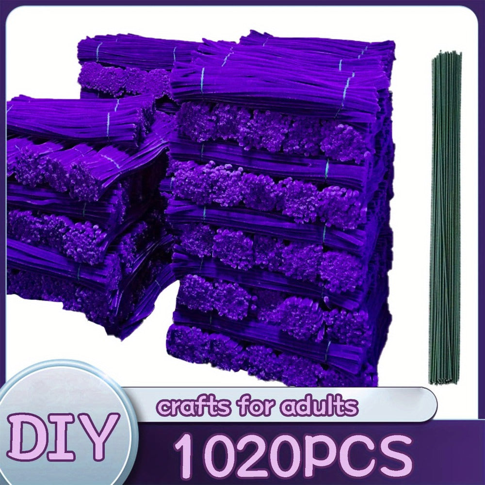 Pipe Cleaners 1020pcs Chenille Stems 20 Colors, Upgraded Thick Fuzzy Sticks with Patterned Rods for Kids Adults Teachers — im