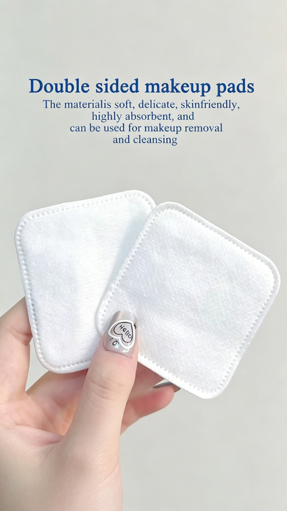 Disposable Square Cleansing Pads 200pcs (2 Boxes x 100) Extra Thick Soft Wet & Dry Facial Pads for Daily Skincare Makeup Remo