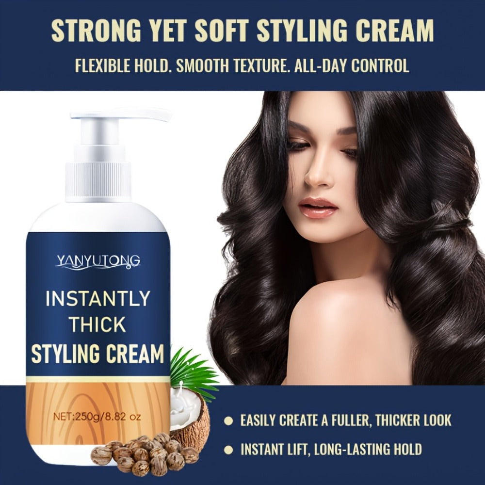 YANYULONG 250g Hair Styling Cream in White Pump Bottle with Squalane and Rosemary Extract Labels — image 5