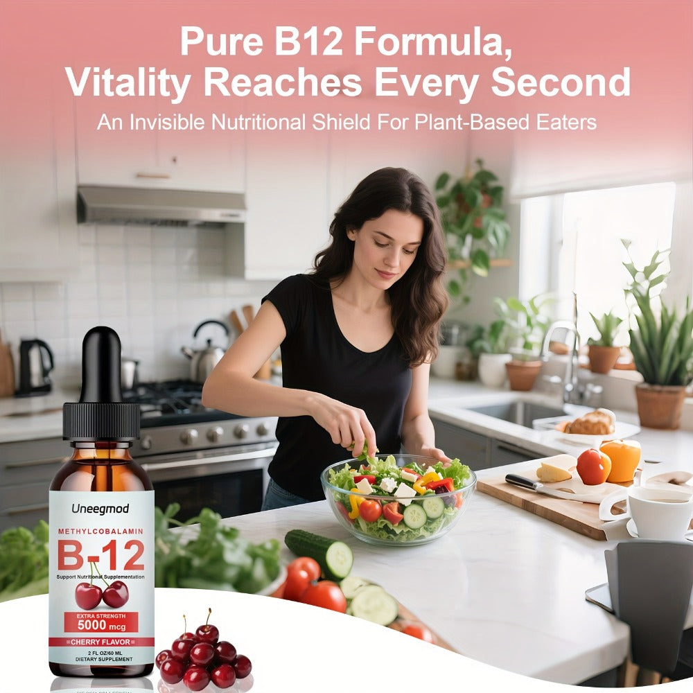Sublingual Vitamin B12 Liquid Drops 5000mcg Methylcobalamin for Bath Time, Home Spa and Personal Care — image 2