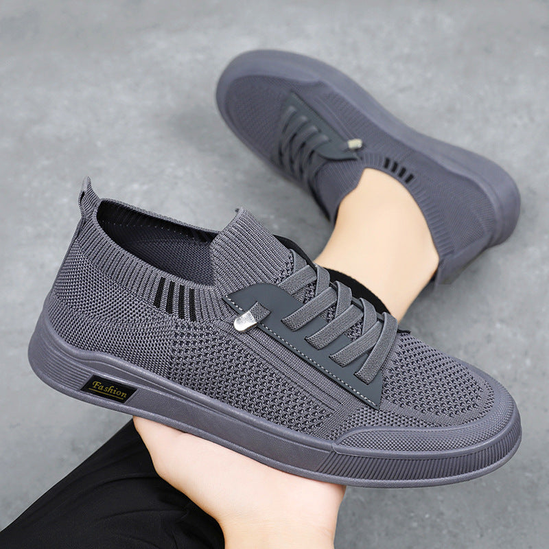 Men's Korean Style Canvas Sneakers - Casual Minimalist Trainers