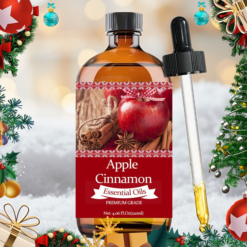 Aromatherapy Oil Apple Cinnamon Blend with Aloe Vera and Jojoba Oil in 120ml Bottle for Diffuser and Massage — image 1