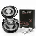 INMASIT Magnetic False Eyelashes Set with Round Storage Case and Applicator in Black or Pink — image 21