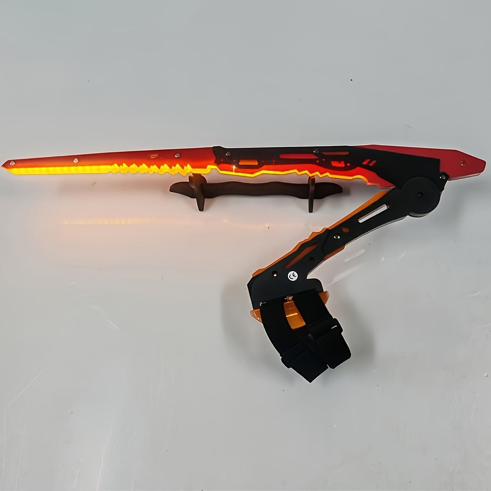 LED Mantis Knife Cyberpunk Light Up Acrylic Prop, Luminous Blade for Halloween Costume Cosplay Sci-Fi Role Play Party — image