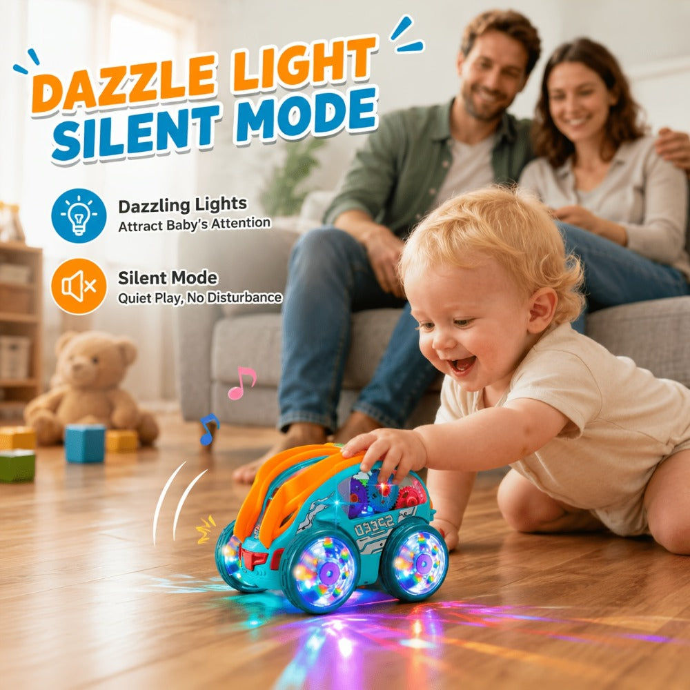Dump Truck Toy Car with Colorful LED Lights & Music, Auto Rolling Construction Vehicle Toy for Toddlers Kids Ages 2+ — image 