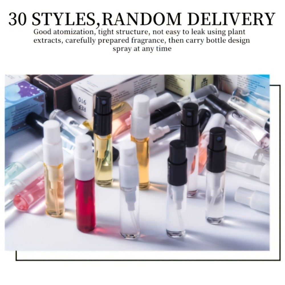 Mini Perfume Set for Women 30pcs High Concentration Floral Fruity Woody Musky Portable Spray for Bath Time, Home Spa and Pers