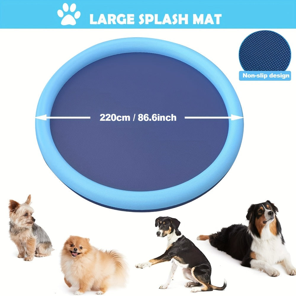 Dog Splash Pad for Large Dogs Extra Thick 0.6mm, Sprinkler Pool & Cooling Mat for Jumbo & Big Breeds — image 12
