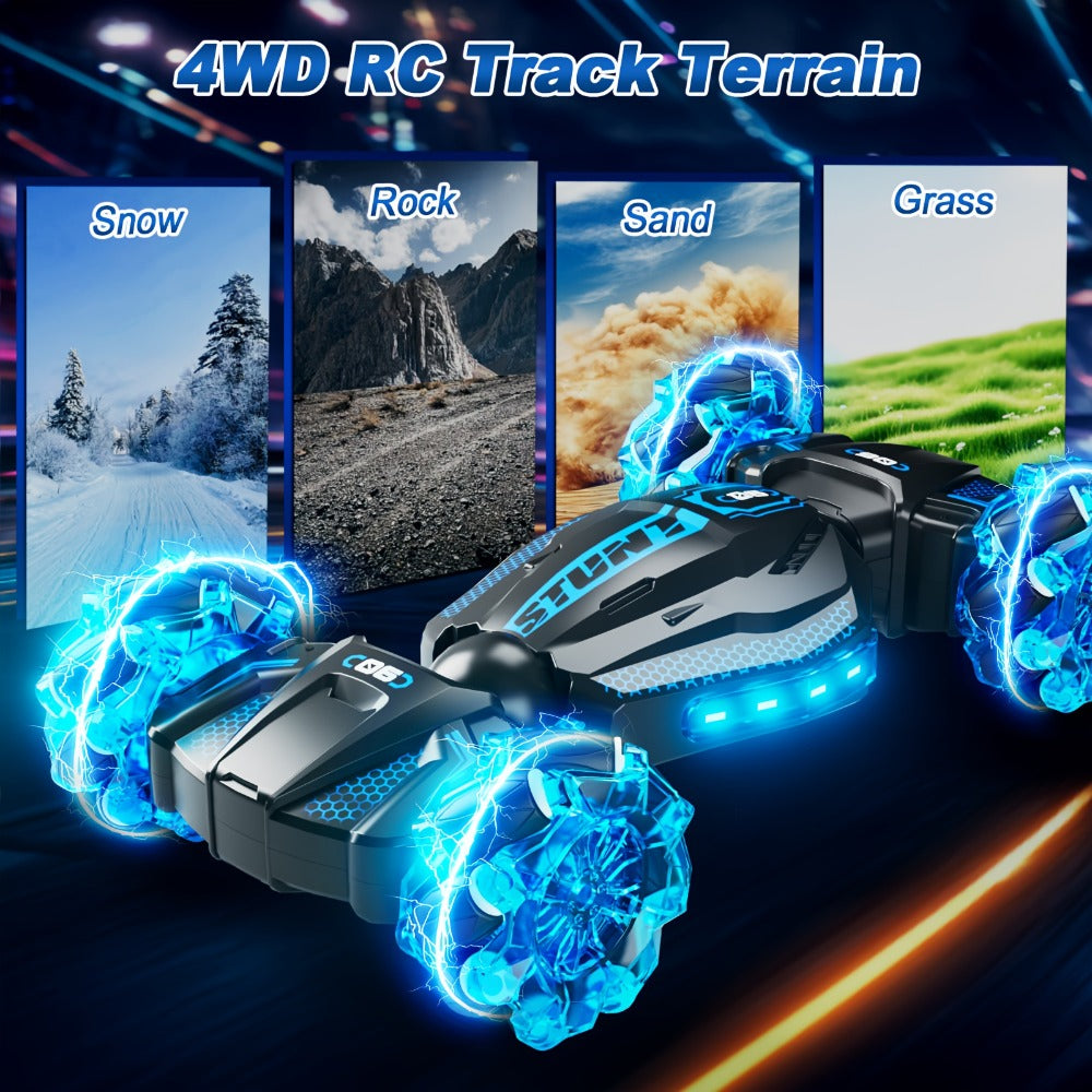 Remote Control Car Stunt Racer with Dual Remotes and LED Lights — image 7
