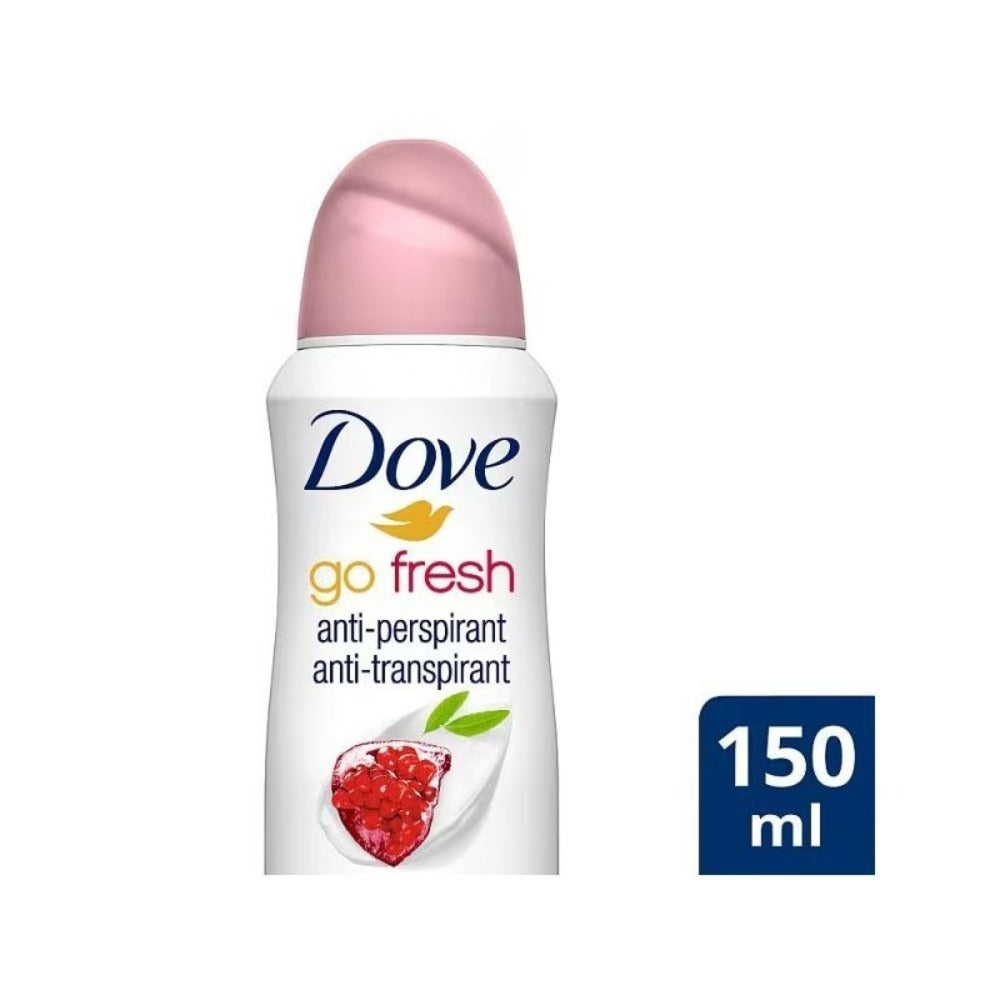 Pomegranate & Lemon Verbena Body Spray for Women Dove Go Fresh 150ml Long Lasting Freshness Quick Dry Invisible No White Mark