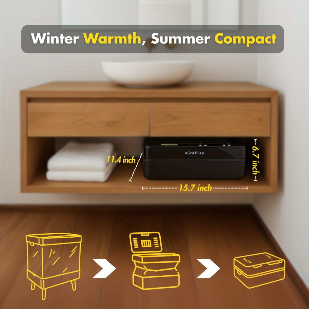 Electric Towel Warmer 35L Large Capacity Foldable Blanket Warmer with Timer & Drying Mode, Fast Heating — image 10