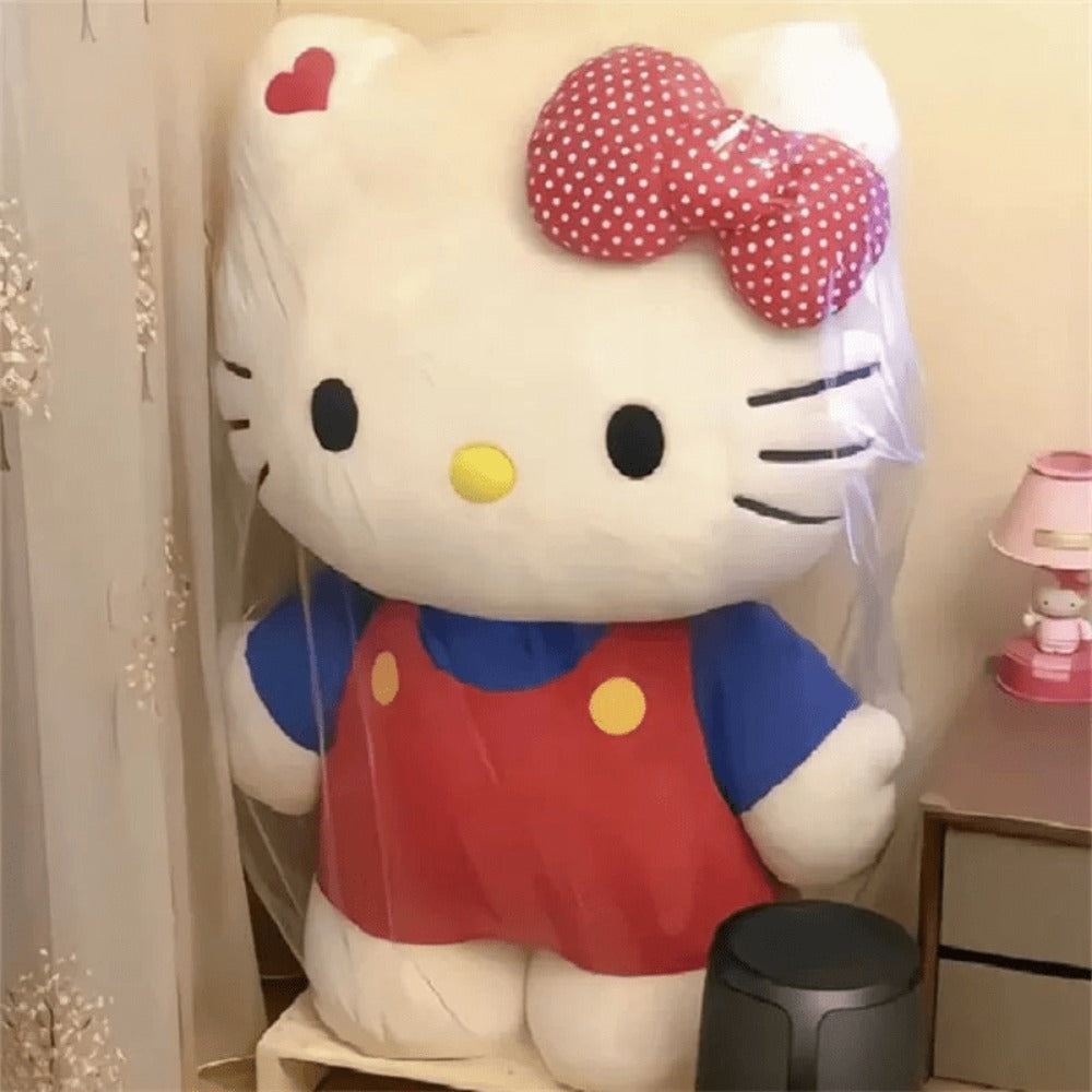 Plush Toy Hello Kitty 16-Inch Character Doll in Red-Blue or Pink-Blue Outfits for Display for Character Display, Room Decor a