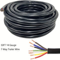 7-Way Trailer Wire 14 Gauge CCA 7 Conductor Color-Coded Heavy Duty Wiring Harness for Trailer RV Camper – 50FT or 100FT — ima