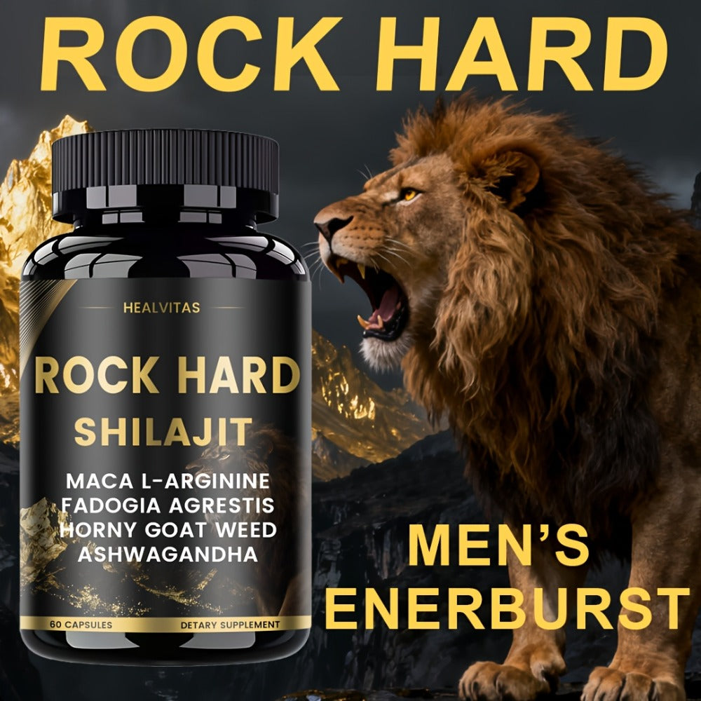 Shilajit Ashwagandha Capsules with Taurine, Ginseng & Turmeric, 5-in-1 Natural Energy, Mood, Nerve & Antioxidant Support — im