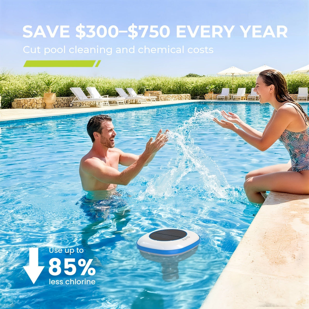 Solar Pool Ionizer for Garden, Patio and Yard Use, with the Listed Configuration, for Everyday Use and Organized Storage — im
