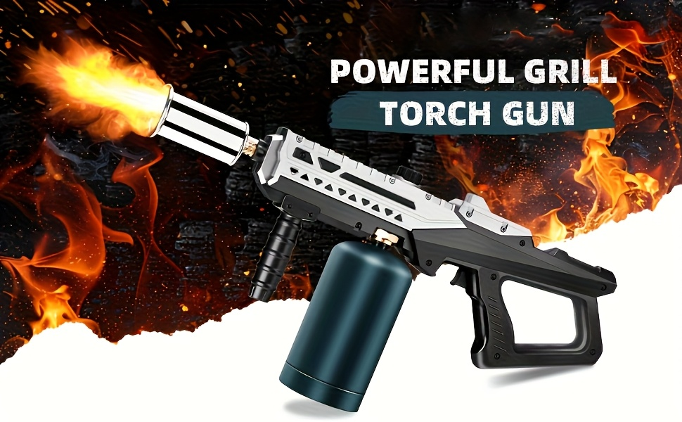 Long-Handle Propane Grill Torch with Adjustable Flame, Trigger Ignition and Silver-Black Finish — image 9