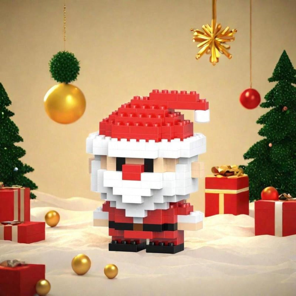 Building Block Set Christmas Mini Figures, 1052 Pieces Across 6 Boxes with Santa, Elf, Reindeer, Snowman and Tree Models — im