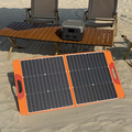 Foldable Solar Panel 200W 23.5% High Efficiency 20V Portable with 2 Brackets Solar Cable for Camping RV for Garden, Patio and
