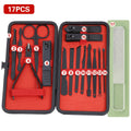Nail Grooming Tool Case with 10-, 17- or 24-Piece Set Options and Black-and-Red Interior for Home and Travel — image 18
