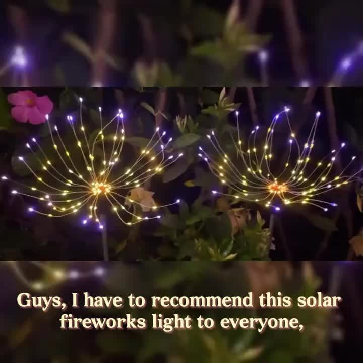 Solar Garden Lights Firework Stakes with 240-640 LEDs, 8 Modes, 4/8 Packs and Three Light Colors — image 21