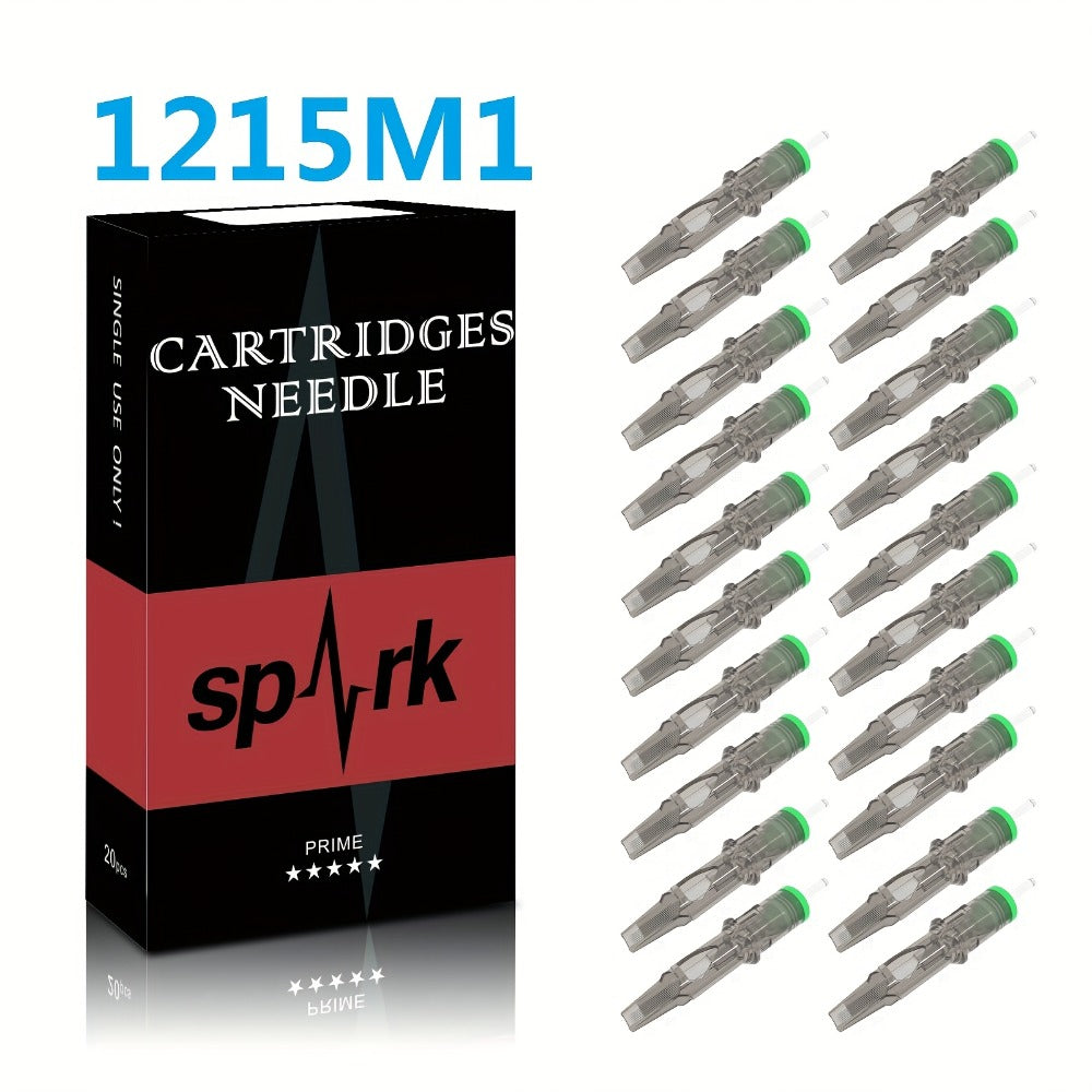 Tattoo Cartridge Needles with SPARK Label, 20-Piece Box and 24 Retained RL RS CM M1 Model Choices — image 34