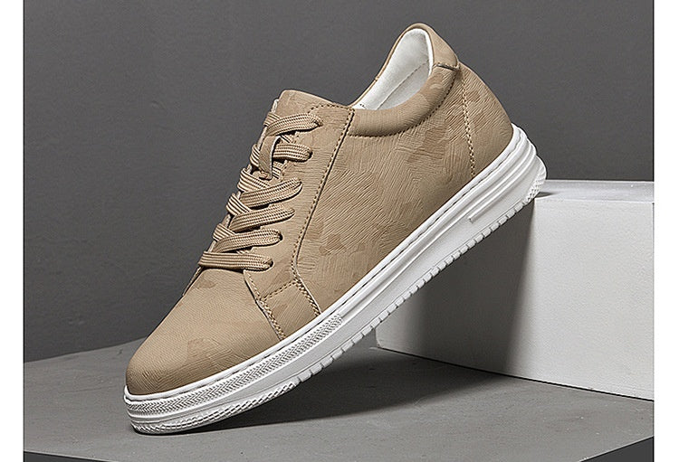 Mens Invisible Height Increasing Thick Soled Elevating Shoes Mens Casual White Trendy Athletic Sneakers
