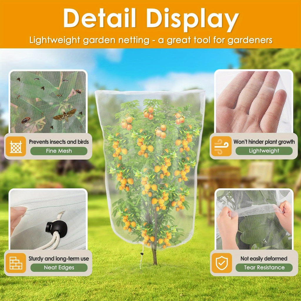 Garden Netting | Plant Protection Bags Drawstring Insect Bird Barrier — image 9