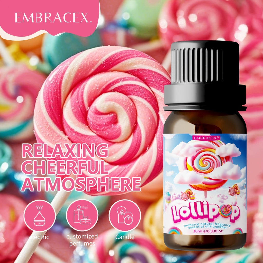 Lollipop Scented Fragrance Oil 10ml Alcohol Free Sweet Aroma for Diffuser Body Massage DIY Candle Soap Making Unisex Gift Wom