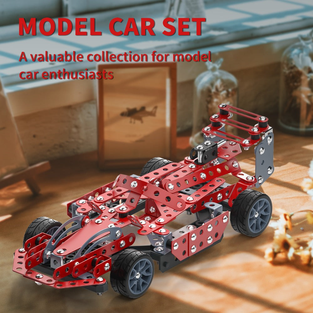 STEM Building Kit Model Car 283-287 Pcs Motorized Assembly Vehicle Toy with Tires & Openable Hood — image 11
