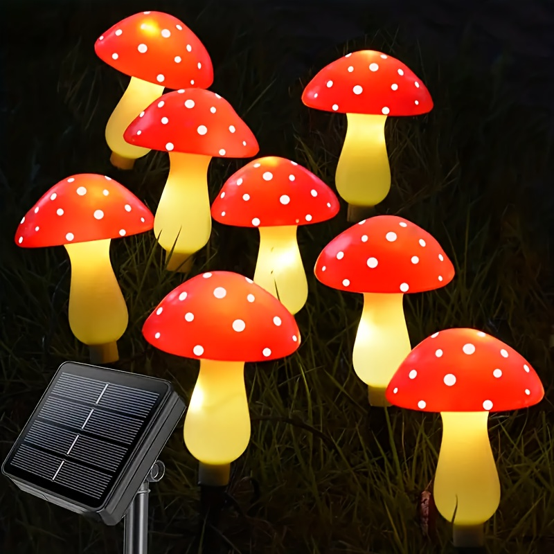 Solar Mushroom Garden Lights Outdoor 8 LED 8 Modes, for Garden, Pathway and Patio Lighting — image 5