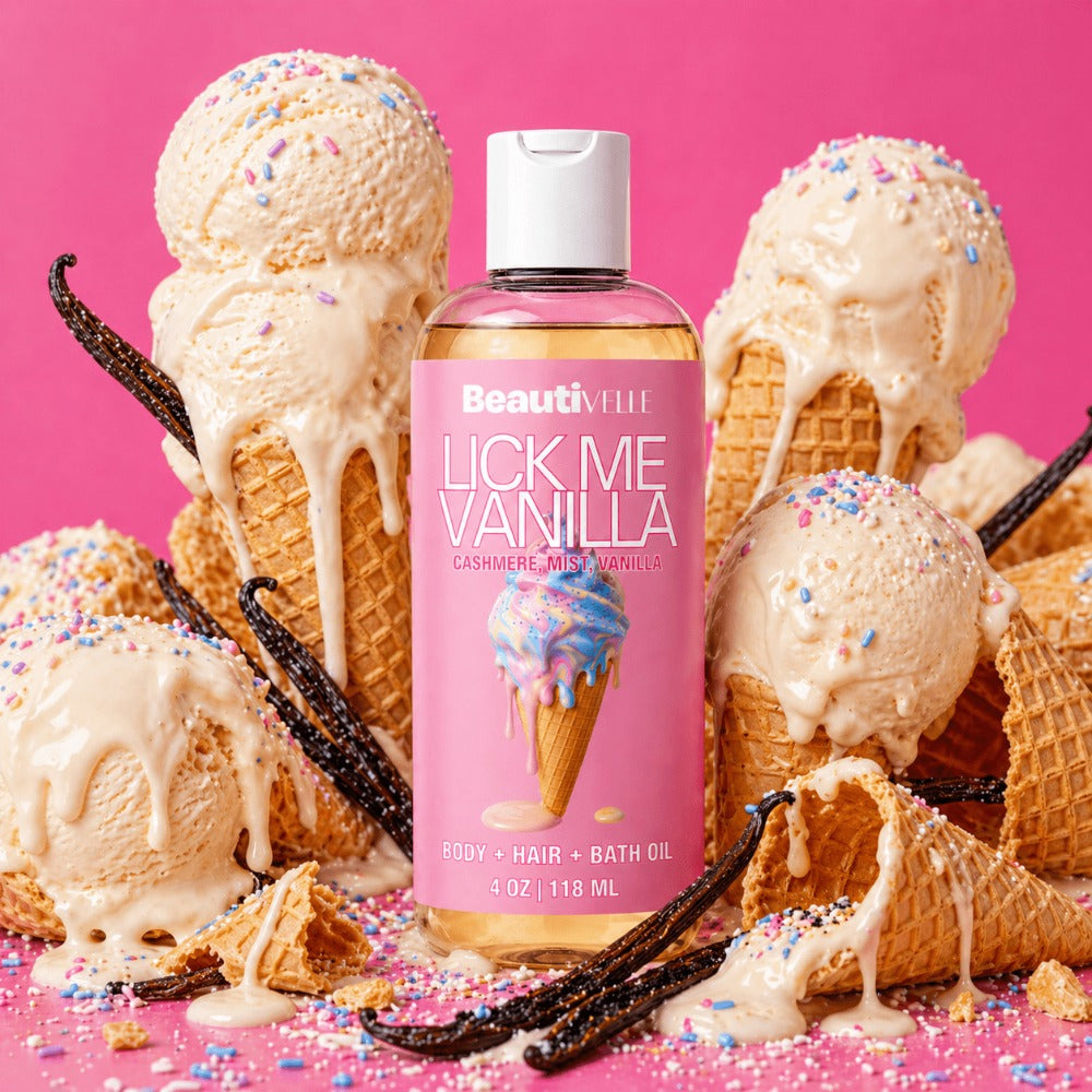 Cashmere Mist Vanilla Body Oil in a 4 oz Flip-Top Bottle with Amber, Sandalwood and Vanilla Notes — image 6